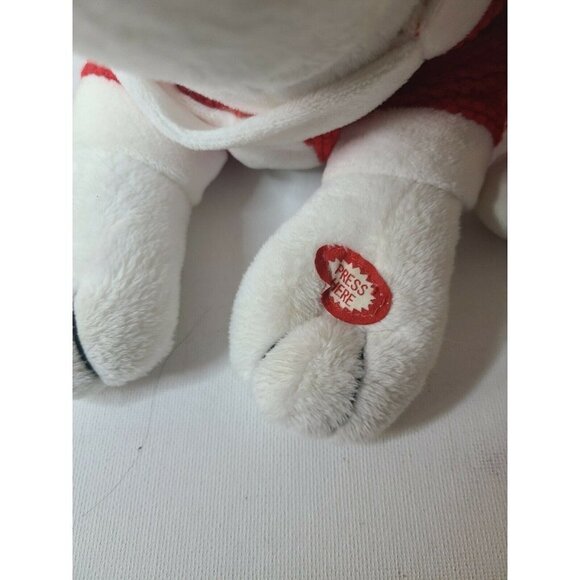 VINTAGE Atico Singing Christmas Santa Bulldog Plush Toy Musical Holiday Decor - Picture 2 of 7